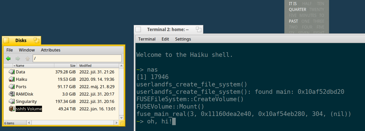 SSHFS mounted in Haiku
